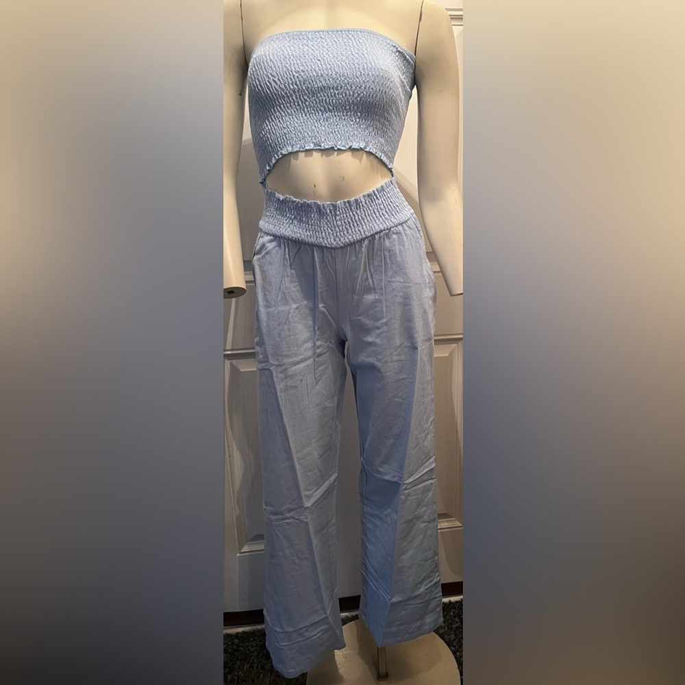Elegant Blue Women's Pantsuit
